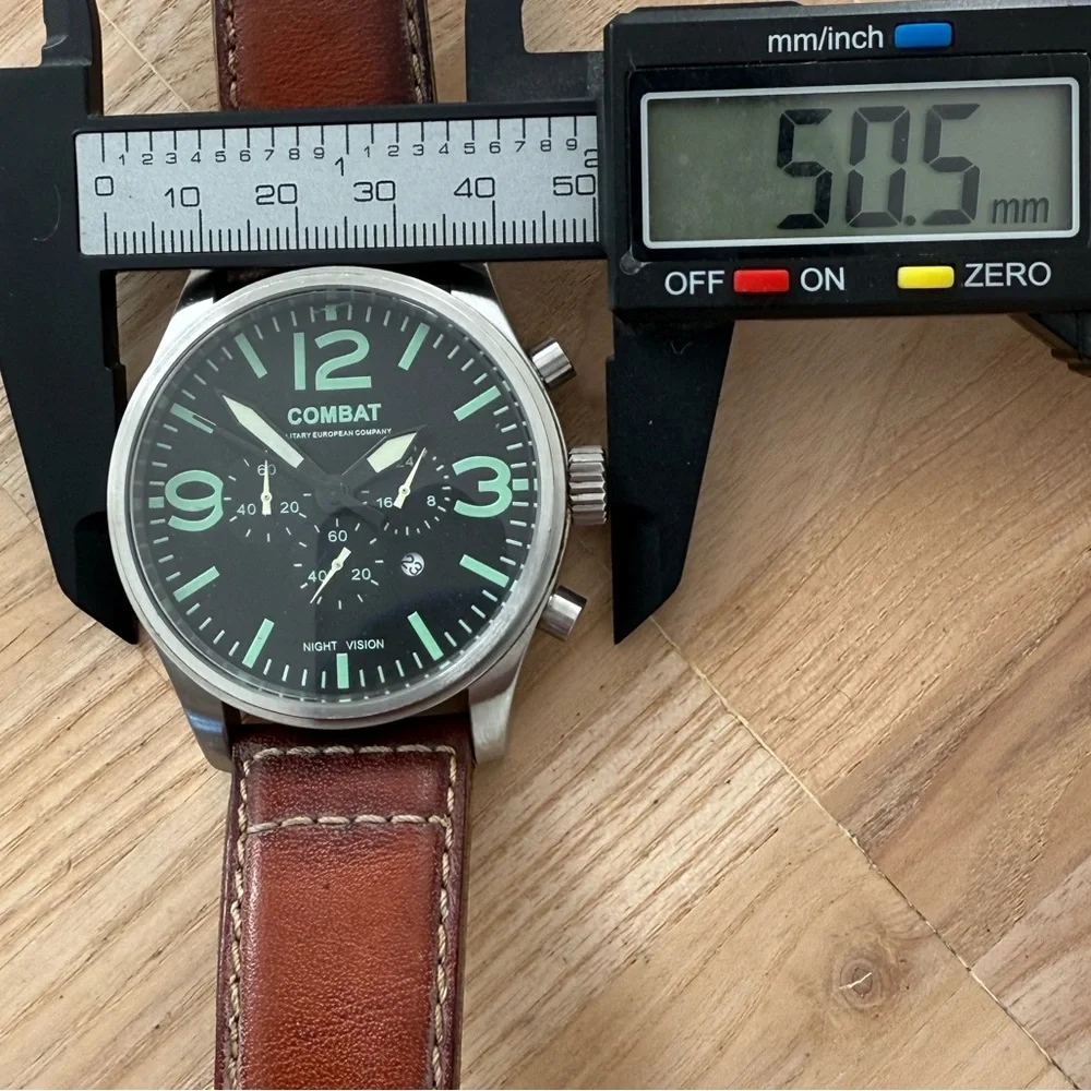 M.E.C. Military European Company Rare Combat Night Vision Chronograph Watch